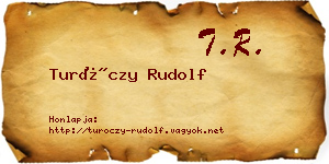 Turóczy Rudolf névjegykártya