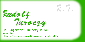 rudolf turoczy business card